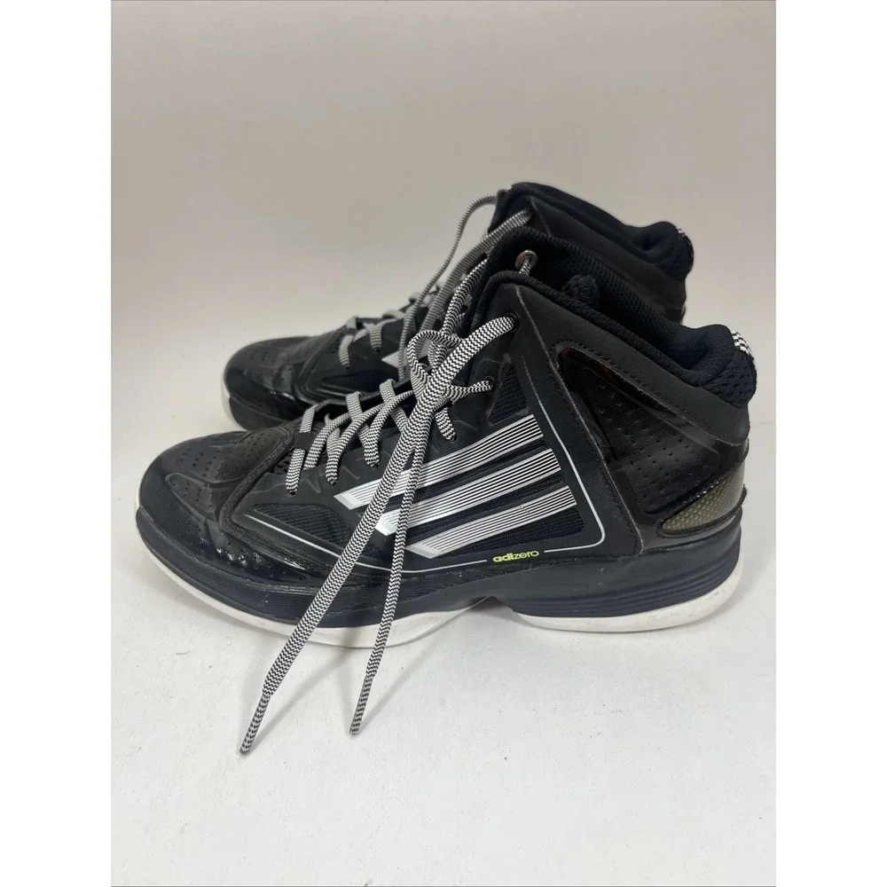 Adidas Adizero Basketball Shoes Black Silver Size 7 Men G59961